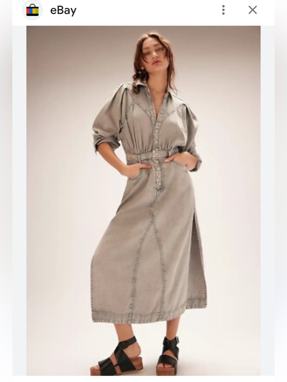 Free People Mad Love Denim Dress